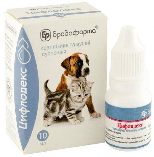 Купить Ушные и глазные капли Цифлодекс для собак кошек, мелких ...