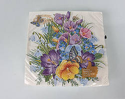 Двошарова квіткова серветка (ЗЗХЗЗ, 16 шт.) La Fleur Першоколір (1302) (1 пачка)