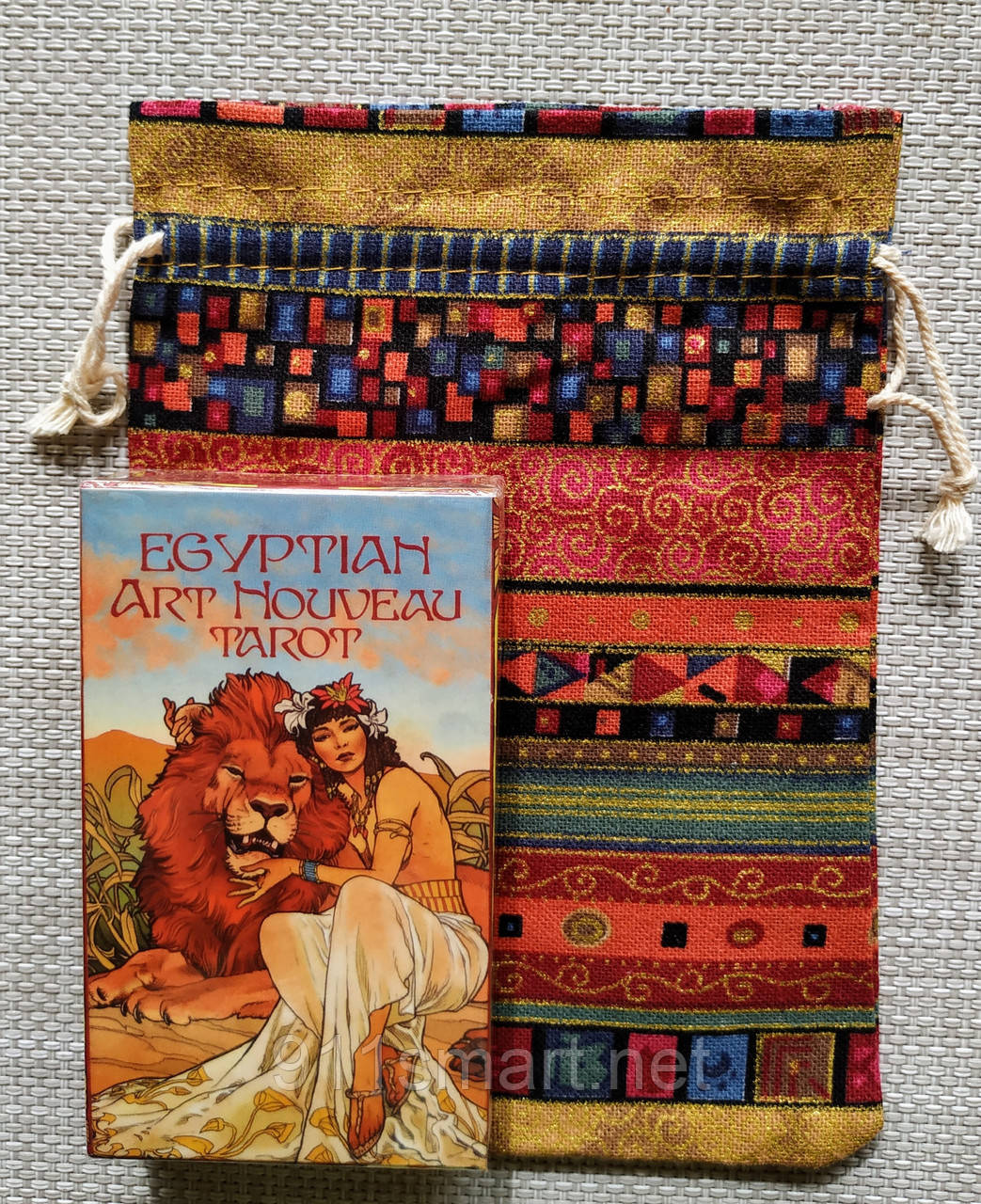 Карти Єгипетське Таро Ар Нуво (Egyptian Art Nouveau Tarot) з мішечком.