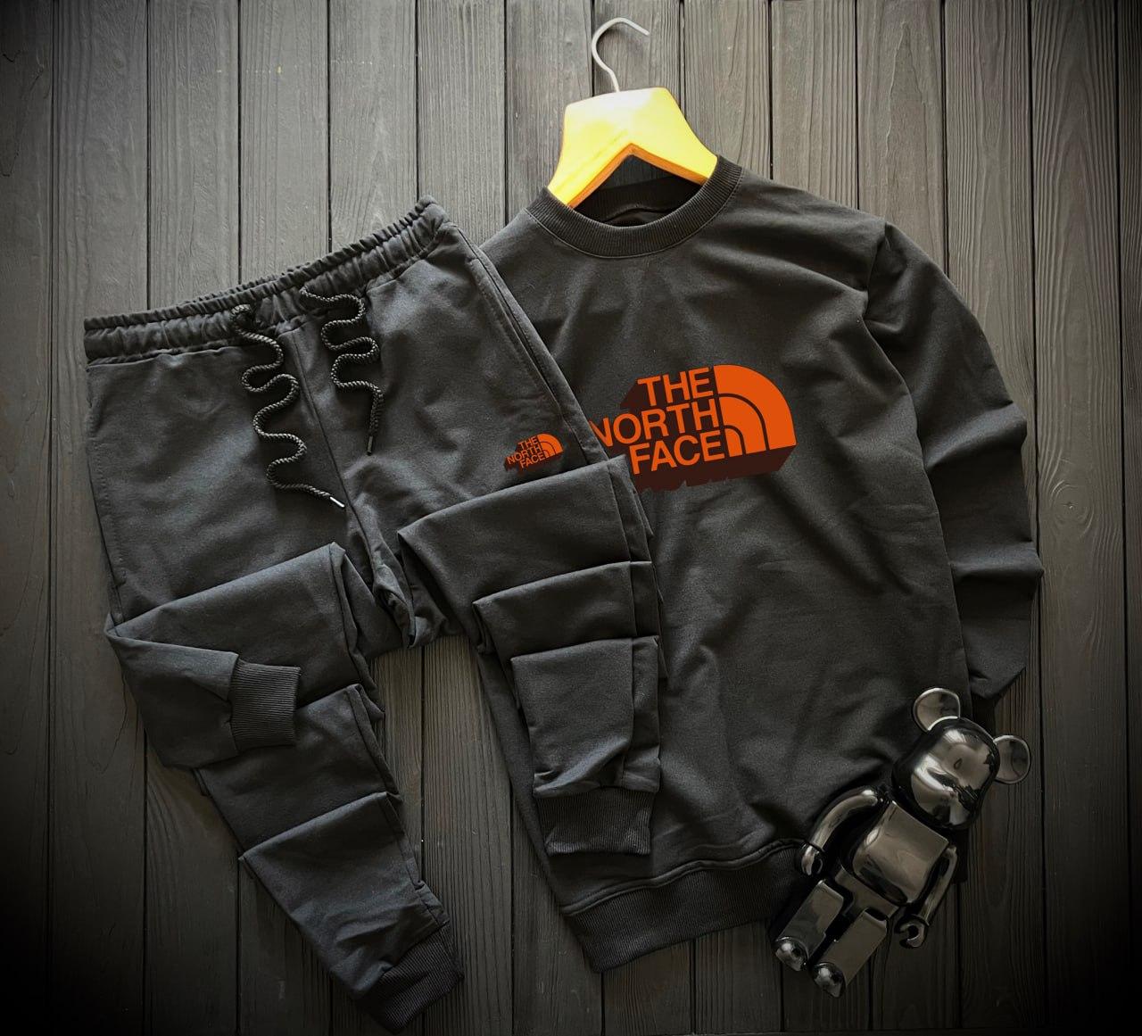 Спортивний костюм чоловічий The North Face осінній весняний чорний кофта штани зе норт фейс весна осінь