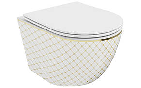 Підвісний унітаз MEXEN LENA WHITE DIAMOND GOLD