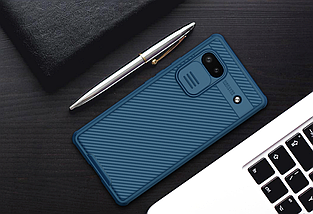 Протиударний CamShield Pro Case Nillkin для Google Pixel 6A синій, фото 5