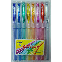 Набір гелевих ручок, блиск та запах, 8 кольорів, пластиковий футляр, F919-8