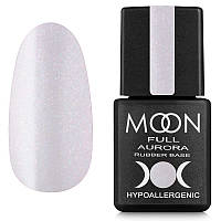 Кольорова база Moon Ful Rubber Base Aurora No2007 молочно-рожева з дрібним шимером, 8 мл.