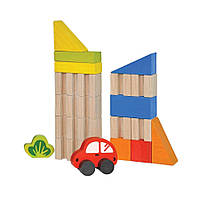 Дитячі дерев'яні Будівельні блоки "Місто" 900538, 18 деталей топ