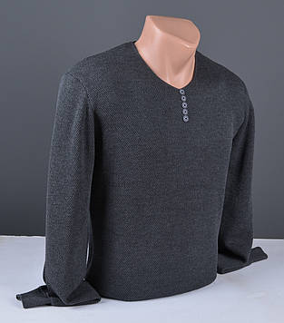 Чоловічий пуловер великого розміру | Чоловічий светр Vip Stendo темно-сірий Туреччина 9182 Б