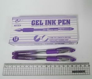 Ручка гелева Tianjiao TZ-501B з грипом (фіолетова)