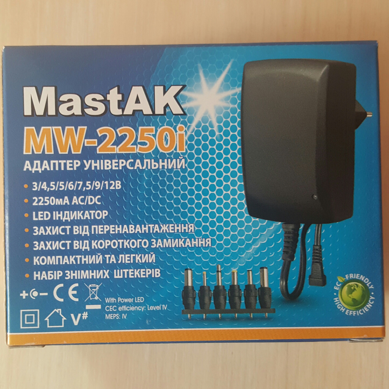 Універсальний блок живлення від 3V до 12 V 2250 mAh MastAK MW-2250i