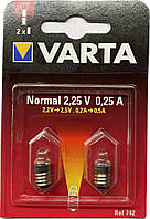 Лампочка Varta 742 для фонаря, аргон 2,25V 0,25A