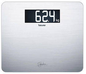 Ваги Beurer підлогові, 200кг, товщина 8мм, аnti-fingerprint, AAAx3 в комплекті, скло/сталь, сірий Baumar - Завжди Вчасно