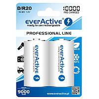 Аккумулятор EverActive EVHRL20-10000, D/R20, 10000 mAh, Ni-MH (2шт)