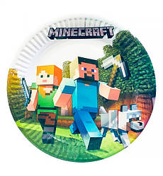 Паперові тарілки "Майнкрафт" (10 шт.), Ø - 18 см