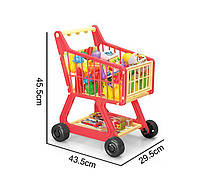 Детская тележка для супермаркета с продуктами арт. W 071 A топ