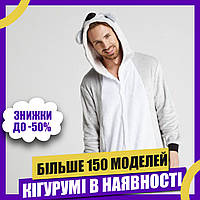 Пижама Кигуруми взрослая BearWear Коала серая (без розовой подкладки)