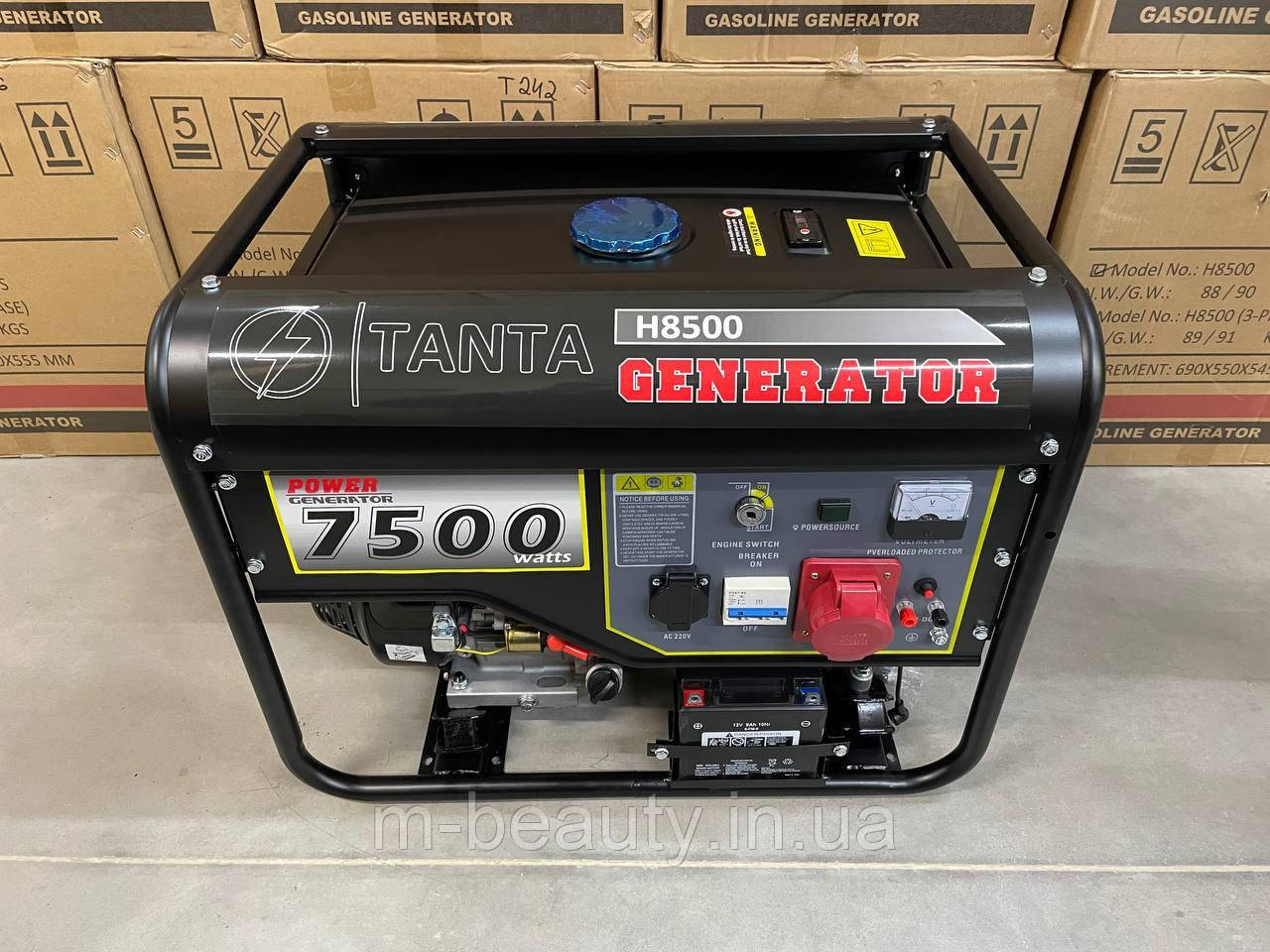 Бензиновый трехфазный генератор TANTA H8500 (380): 7-7,5 КВт с функцией автозапуска - фото 1 - id-p1941864961