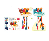 Брязкальце тягнути шнурочки Брязкальце з прорізувачем в коробці Гра бежевий 2866-1 гризунок, гумові мотузочки, фото 2