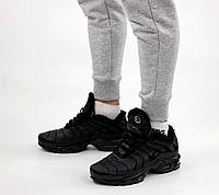 Зимние мужские кроссовки на меху темно серные Nike Air Max TN Dark Grey Fur. Зимняя обувь Найк Аир Макс ТН 43