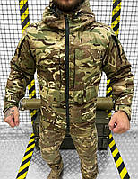Куртка тактическая утепленная Multicam, Куртка осень-зима Рип-Стоп с водоотталкивающей пропиткой, S