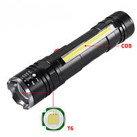 Ліхтарик Police T6-26+T6+COB світлодіодний для туриста, Ліхтарик поліс, Гарний ліхтарик, Ліхтарик JS-494 тактичний ручний