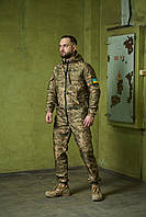 Тактический костюм пиксельный зеленый для военнослужащих прочный , Армейская пиксельная форма Куртка + Ш niki