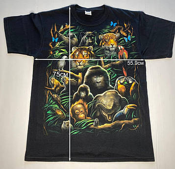 3д Футболка The Mountain з тваринами мешканці джунглів — розмір 56*75 см, США