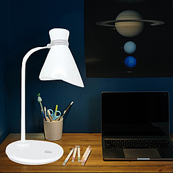 Настільна лампа для школяра колір Білий Horoz Electric "NIDA" E27