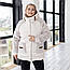 Зимові жіночі куртки великих розмірів 50-58 пудровий, фото 9