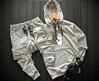 Спортивный костюм Nike Cash Money мужской весна осень серый Комплект Найк Худи + Штаны осенний весенний