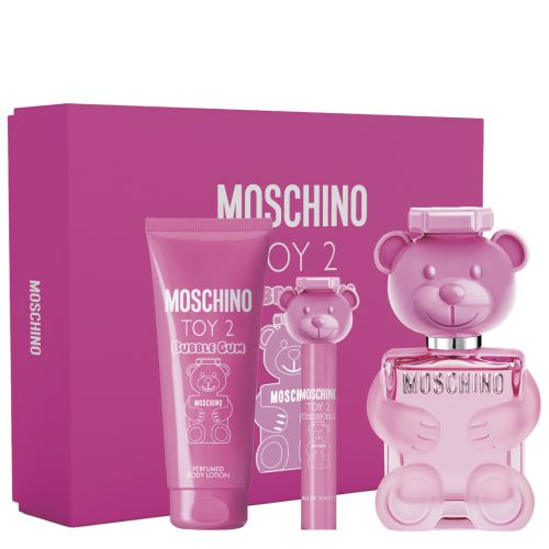 Набір Moschino Toy 2 Bubble Gum для жінок — set (edt 100 ml + b/lot 100 ml + edt 10 ml mini), фото 1
