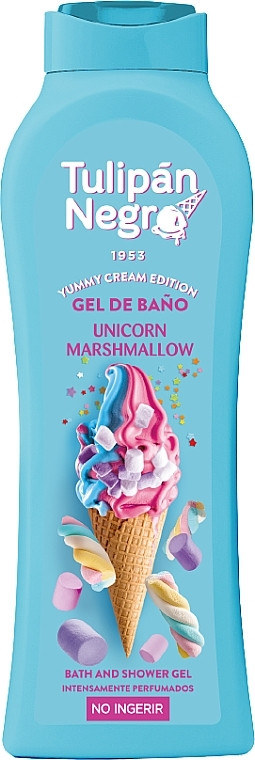 Гель для душу "Зефірний єдиноріг" Tulipan Negro Intense Bath And Shower Gel Marshmallow Unicorn