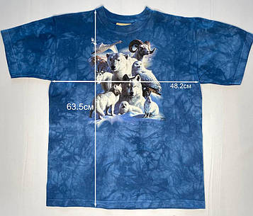 3д Футболка The Mountain з тваринами синя — розмір 48*64 см, США