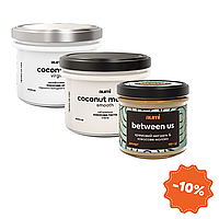 Кокосовый набор №2 - кокосовое масло 230мл, кокосовая манна 190г, кокосовый десерт 120г