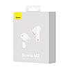 Бездротові Bluetooth навушники Baseus Bowie M2 True Wireless Earphones White (NGTW140002), фото 6