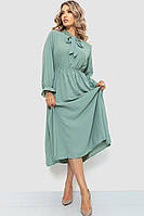Женское платье однотонное сезон весна-осень цвет оливковый размер S-M FG_01160
