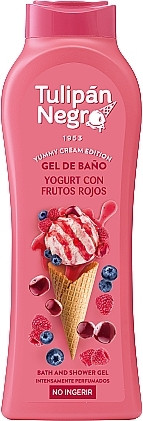 Гель для душу "Ягідний йогурт" Tulipan Negro Yummy Cream Edition