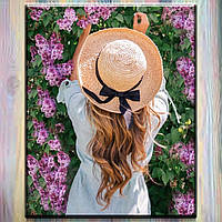 Алмазная мозаика на подрамнике Люди "Девушка со шляпкой" 40*50 см My-Art TN1194