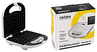 Вафельница ROTEX RSM120-W (Мощность 780 W. Антипригарное покрытие. Индикатор готовности. Крышка с замком)