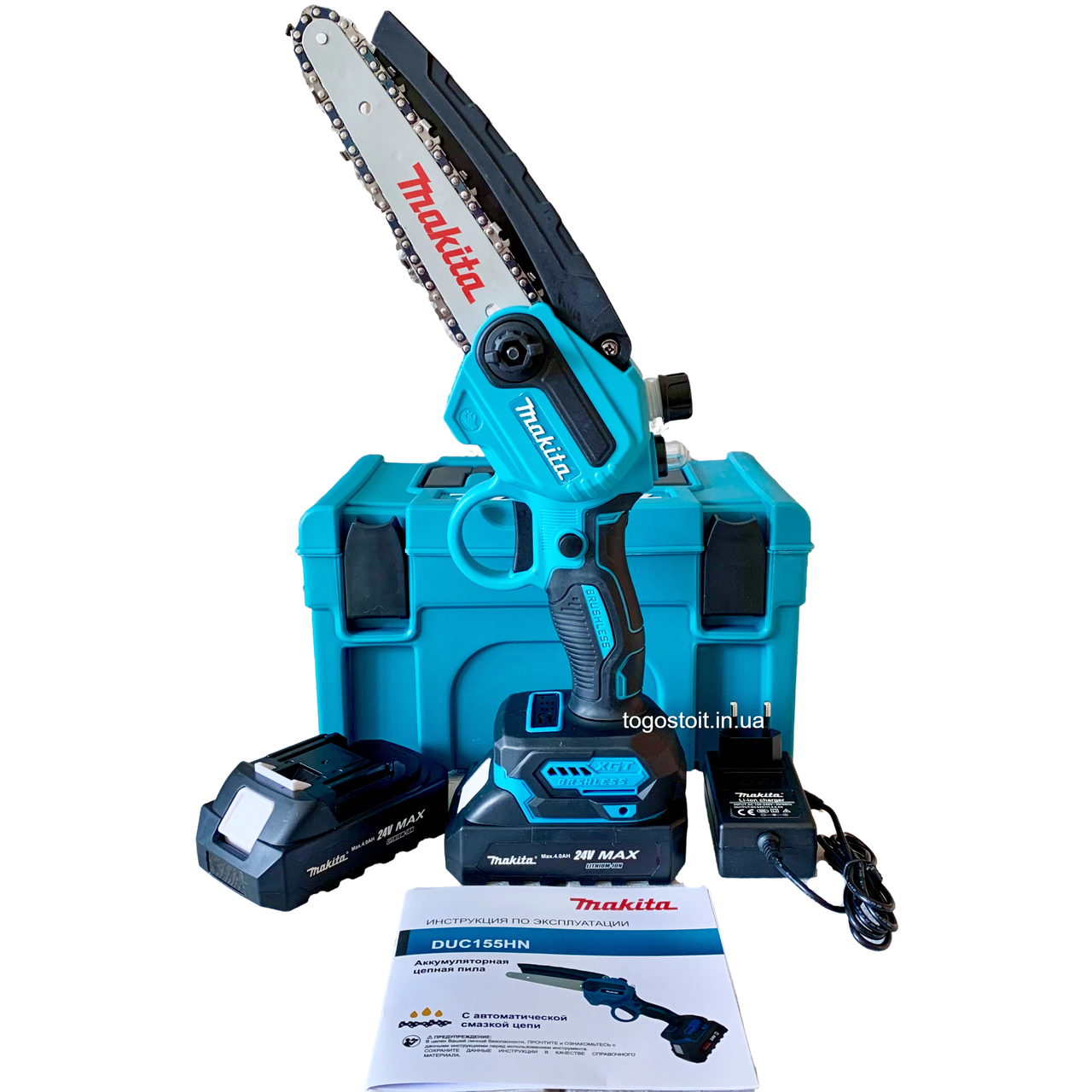 Акумуляторна мініпила Makita DUC155HN безщіткова (24V, 5A) з автоматичним змащенням ланцюга