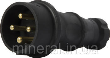 Силова вилка переносна каучукова e.plug.rubber.070.32, 4п., 32А