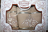 Набір махрових рушників "Gulcan" 2 шт подарункова коробка. Махровые полотенца в подарочной коробке