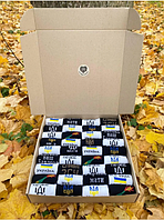 Мега бокс мужских патриотических носков с Украинской символикой 36 пар 41-45 р,оригинальные носки с принтом