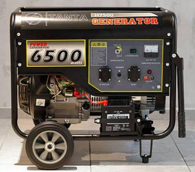 Потужний бензогенератор TANTA H7500: 6-6,5 КВт з автозапуском, однофазний генератор потужністю 6500 Вт