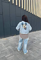 Дуже крута жіноча джинсова куртка з Мікі Маусом на осінь