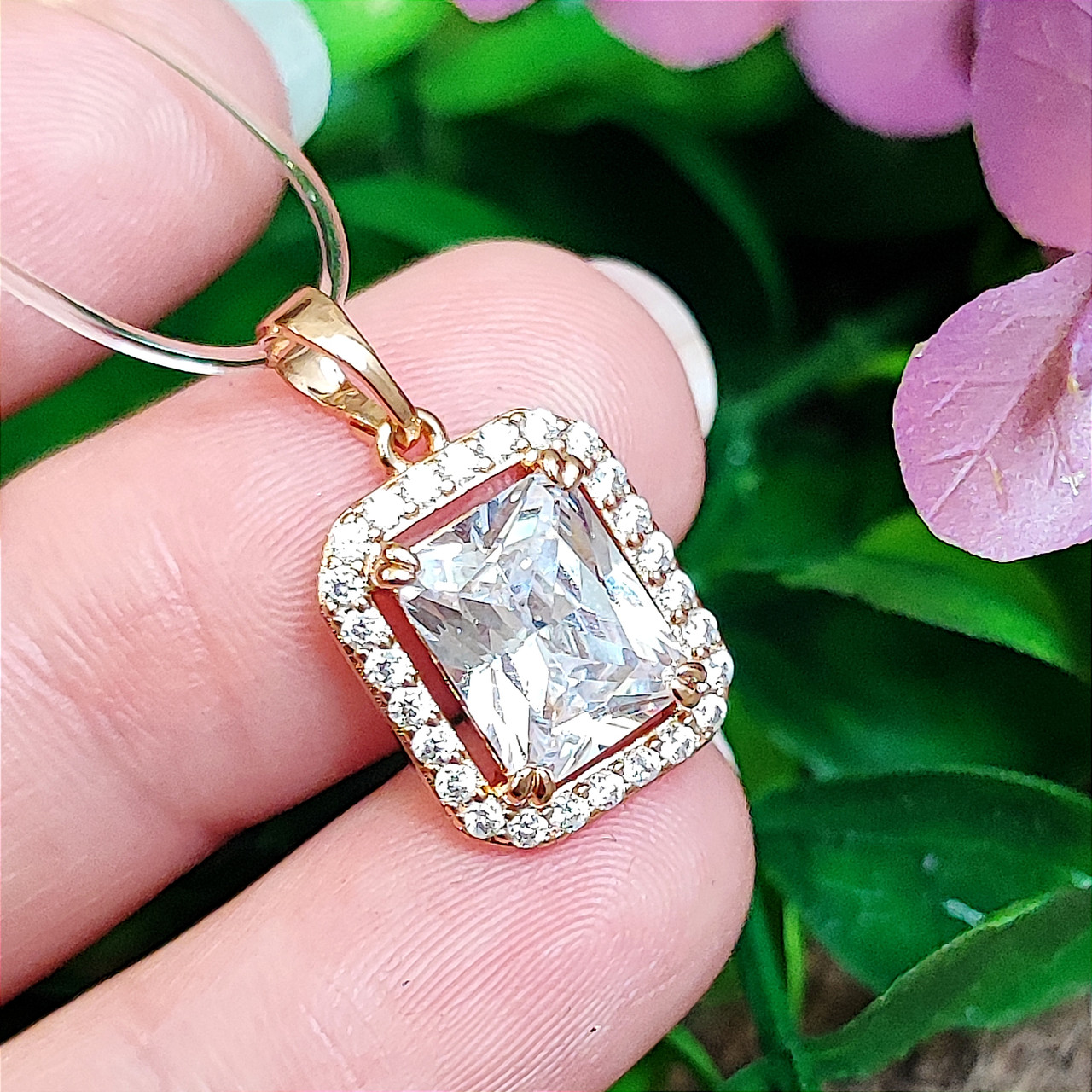 Кулон Xuping Jewelry довжина з вушком 2.2мм ширина 1.3см медичне золото позолота 18К 5374