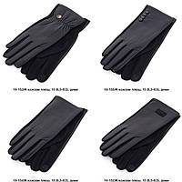 Перчатки женские с сенсором кожзам на плюше размер 6.5-8.5 (1уп-10 пар) цвет как на фото