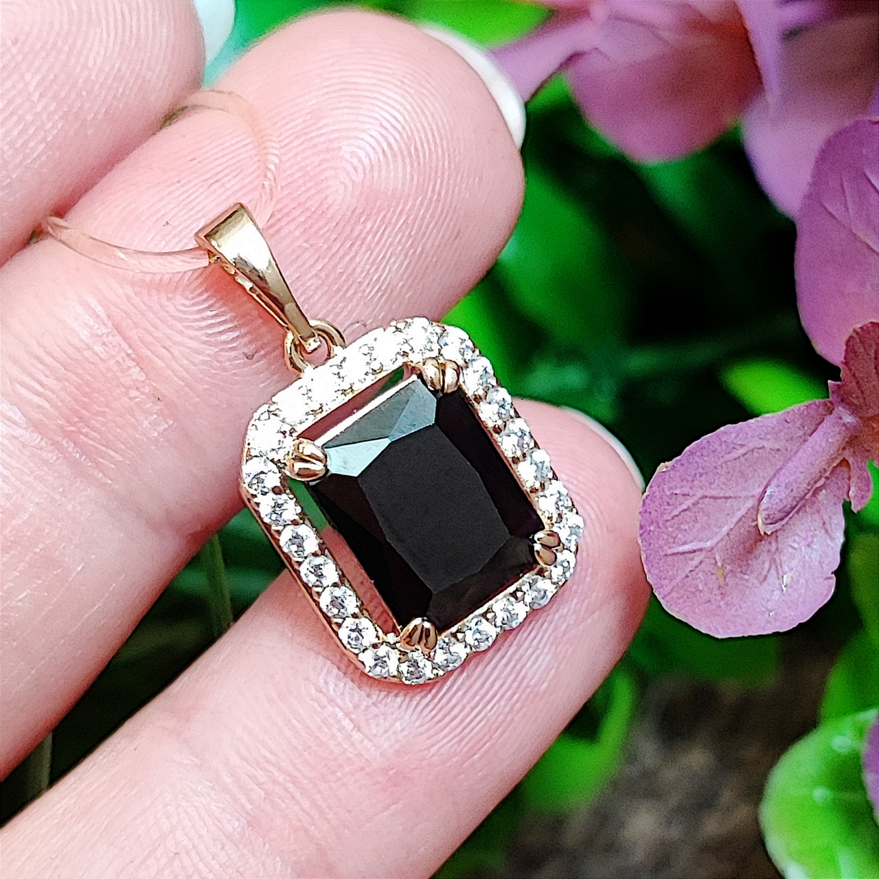 Кулон Xuping Jewelry довжина з вушком 2.2мм ширина 1.3см медичне золото позолота 18К 5375