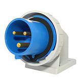 Виделка настінна SEZ IRG 3232 IP67 32A 230V 2P+PE (силова стаціонарна), фото 3