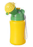 Портативний пісуар, дорожній горщик для дітей жовто зелений колір, фото 5