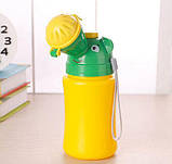 Портативний пісуар /Дорожній горщик для дітей / Портативний туалет для хлопчика блакитний колір, фото 4