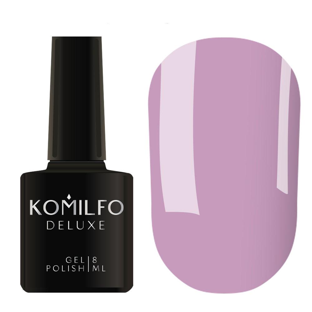 Гель-лак для нігтів Komilfo Deluxe Series №D043 світлий бузково-ліловий, емаль, 8 мл